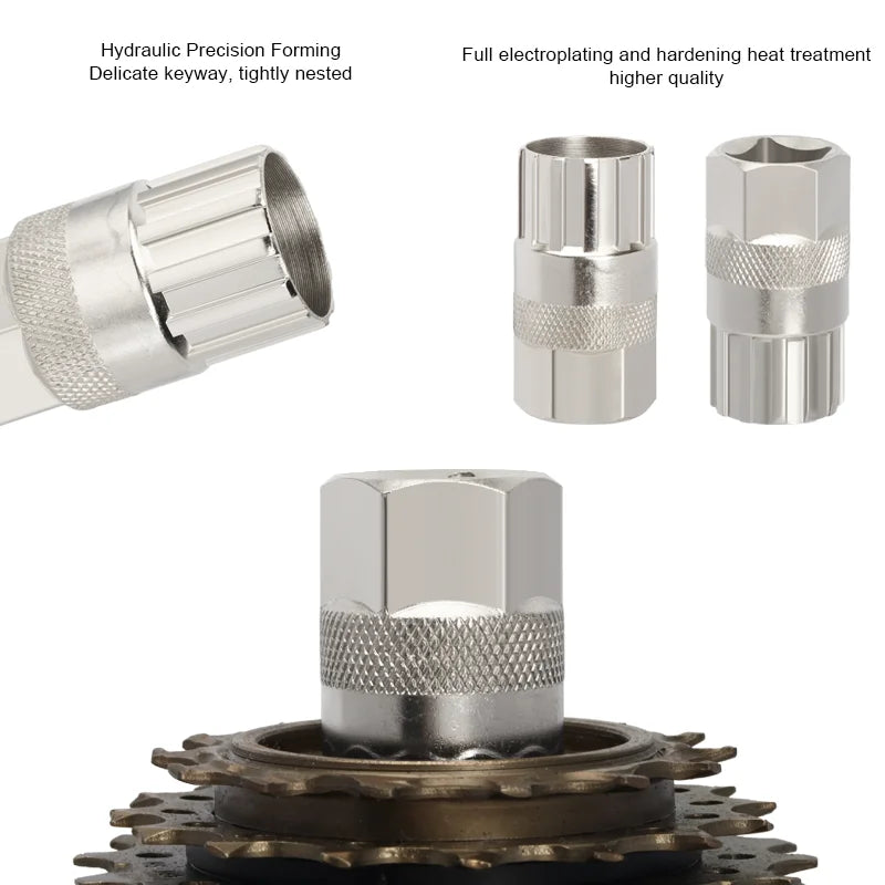 Bike Freewheel Removal Wrench Tool High-carbon Steel 12 Teeth MTB Road Cycling Freewheel Remover Bicycle Repair Socket Tools