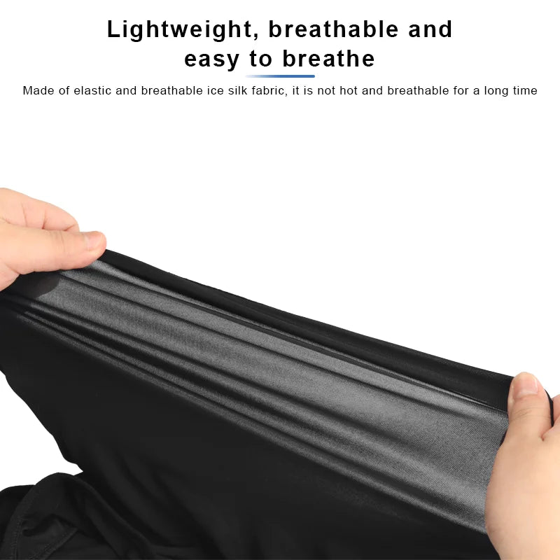 Summer Cycling Full Face Mask Balaclava Sun Protection Breathable Bike Cap Ice Silk Cool For Fishing Hiking Outdoor Riding Cap