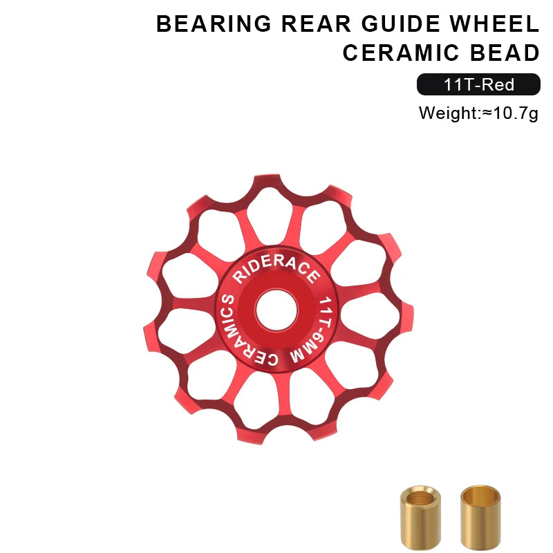 11/12/13/14/15/16T Bicycle Pulley Rear Derailleur Ceramic Bearing Lightweight Bike Wheel Guide Bearing Jockey Pulley For Shimano