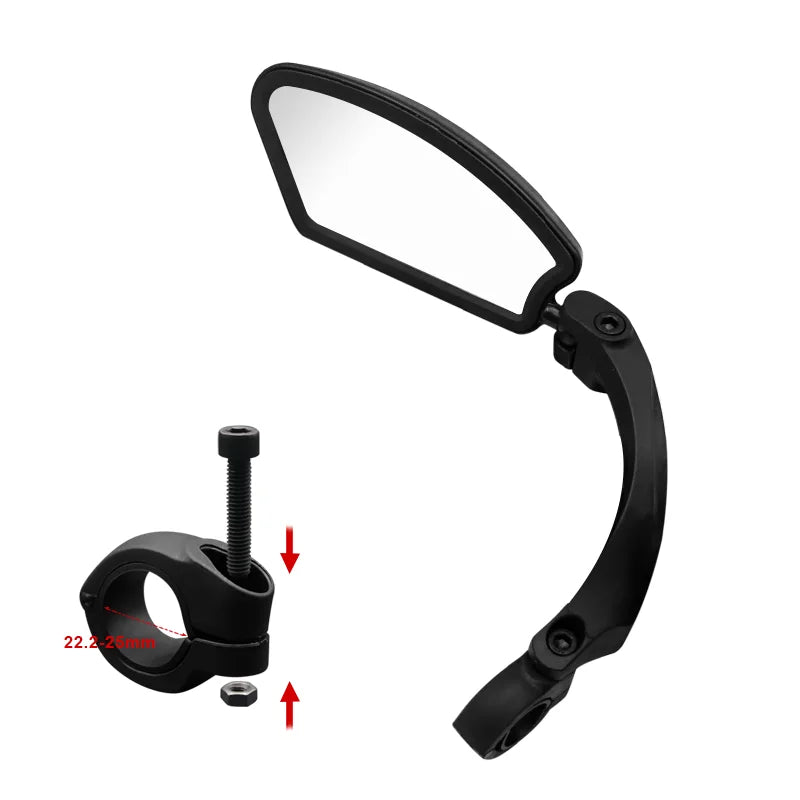 Bicycle Rearview Mirror 360 Degree Rotatable Clear Wide Range Bike Handlebar Mirror For Electric Scooter Cycling Accessories