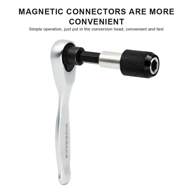 Bicycle Ratchet Spanner Set Quick Release Socket Repair Tools 1/4 Allen Key Wrench Screwdriver Hand Tool Bike Repair Accessories