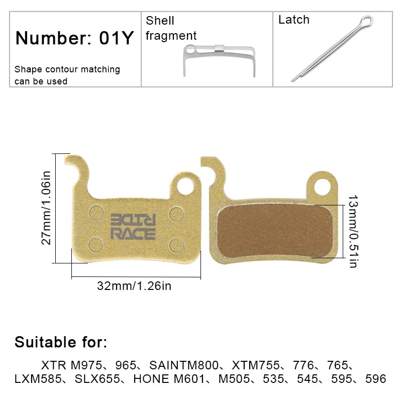 MTB Hydarulic Disc Brake Pads For Shimano A01S Wear-Resistant Full-Metallic Brake Pads Bicycle Brake Pad For XT SLX M975 M965