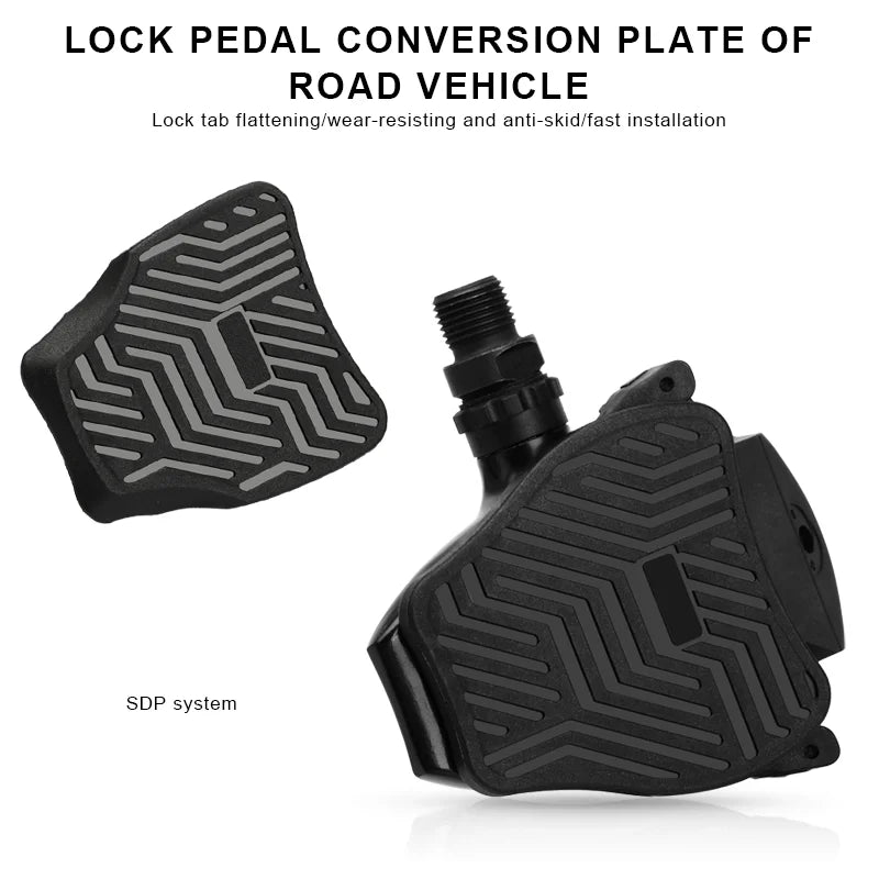 Bicycle Pedal Adapter Plate Road Bike Lock Pedal Converter Nylon Self Locking Cleats Fit Shimano SPD System Cycling Accessories