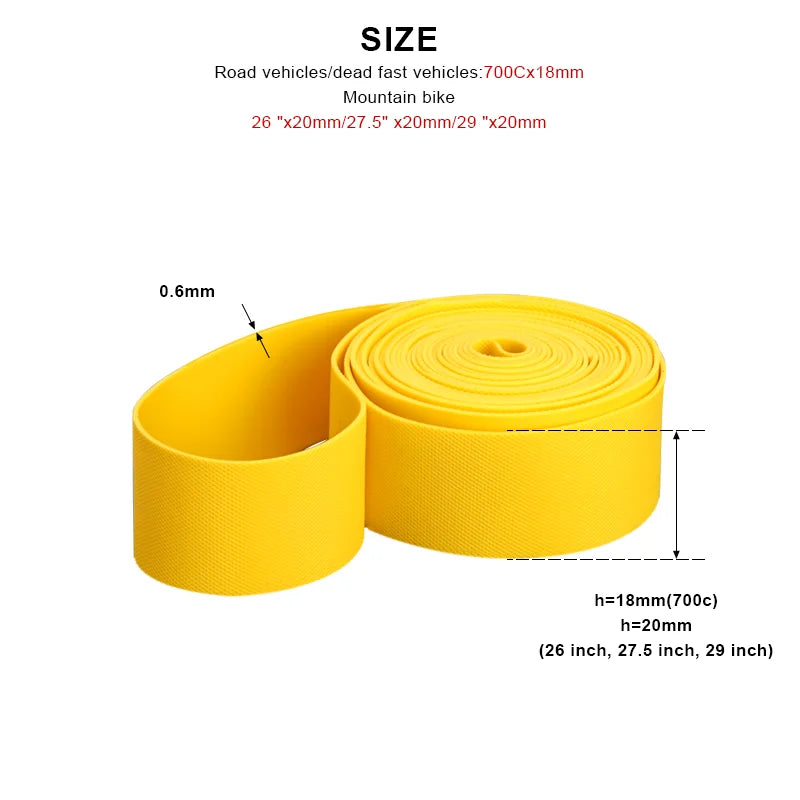 2Pcs Bicycle Tire Liner Protection Pad Mountain Bike Tire Puncture Proof Belt MTB Rim Strip Tire Liner Tube Protector Rim Tape