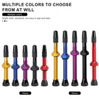 40/60mm Bike Tubeless Valve F/V Presta CNC Machined Anodized MTB Road Bicycle Tire Valves Tubeless Tire Nozzle Cap Cycling Parts