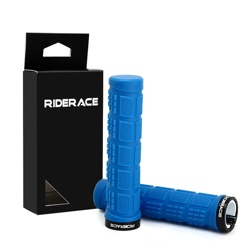 MTB Bike Grips Alluminium Alloy Lock Ring Bicycle Handlebar Cover Anti-Skid Durable Shock-Proof Rubber Grips Cycling Accessories