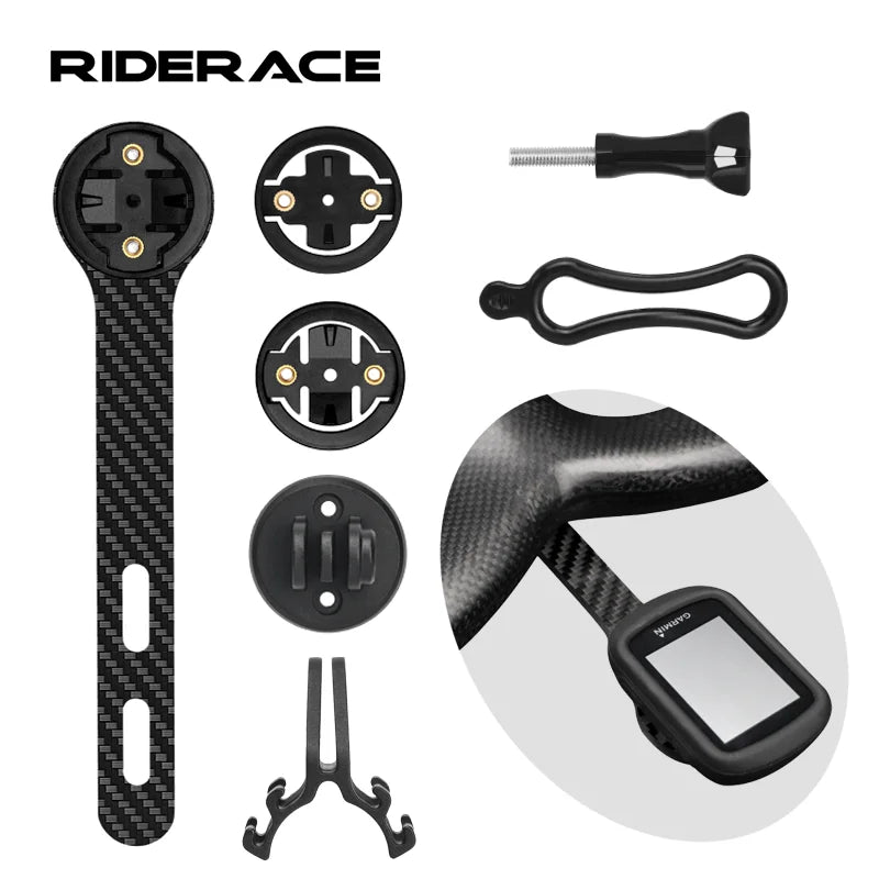 Bicycle Computer Holder Carbon Fiber Bracket Road Bike Stopwatch Speedometer Mount Holder For Garmin Gopro Bryton Light Stand