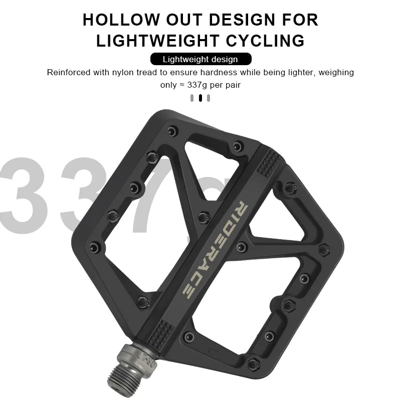 Bicycle Pedal Anti-Slip Ultralight Nylon DU Bearing For Road Mountain Bike Pedals Multicolor Flat Platform Cycling Accessories