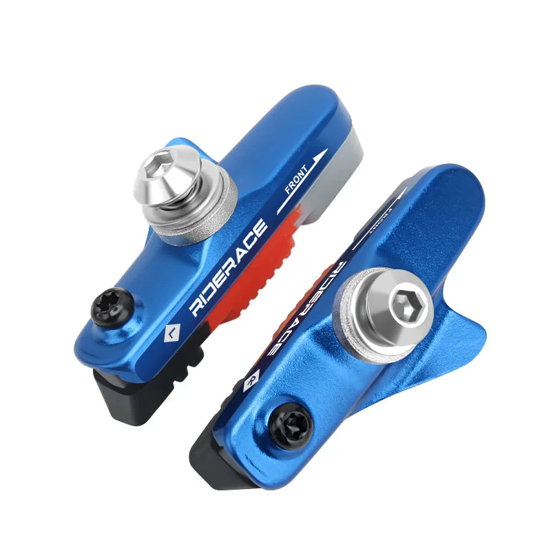 1Pairs Road Bike Brake Pads C-Brake Pad CNC Aluminum Alloy Durable Silence Rubber Bicycle Brake Shoes Cycling Accessories