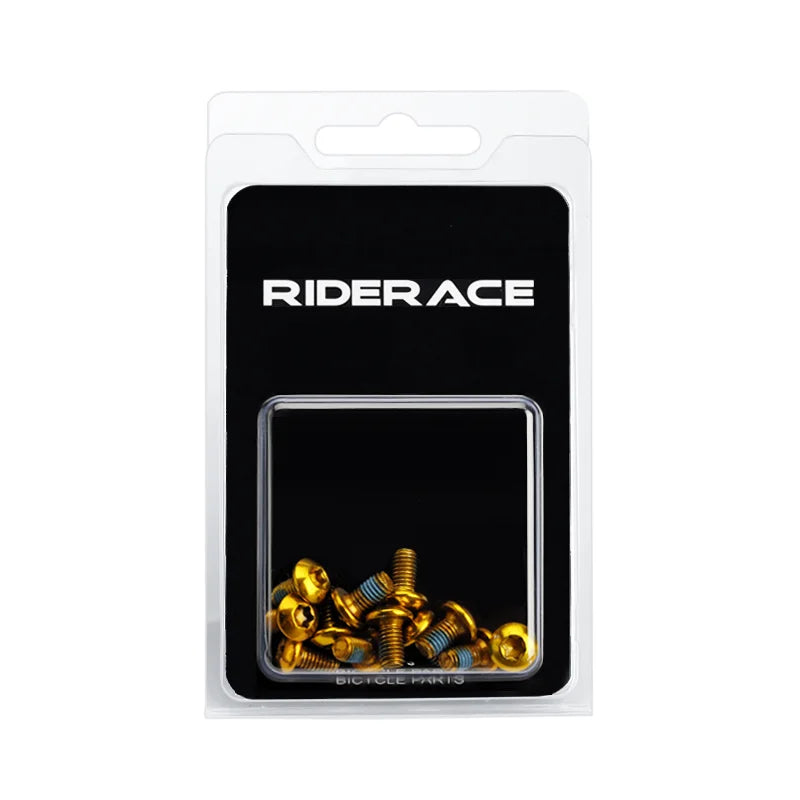 12Pcs Bicycle Disc Brake Screw M5X10mm T25 Plating Titanium Colorful MTB Bike Color Non-slip Disc Screw Cycling Accessories