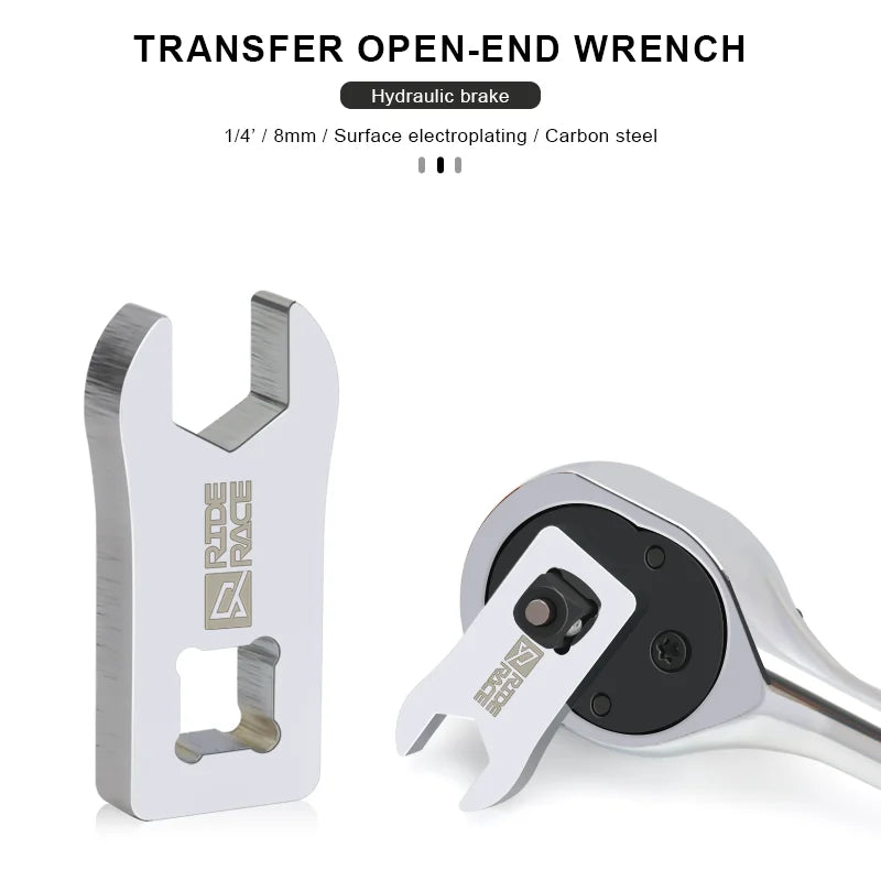 Bicycle Torque Wrench 8Mm Opening Head Bike Disc Brake Cable Spanner Screw Remover For 1/4 Head Wrench Cycling Repair Tool