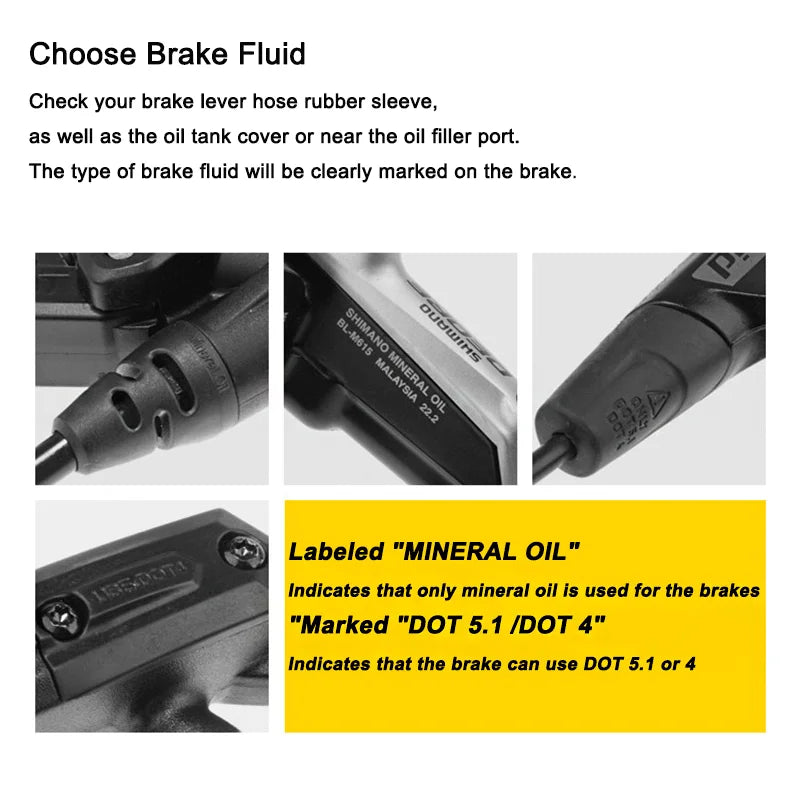 Bicycle Brake Oil Bleed Kit Brake Mineral Oil 60ML MTB Road Bike Hydraulic Disc Brake Oil Bleed Kit For SHIMANO TEKTRO SRAM NUTT