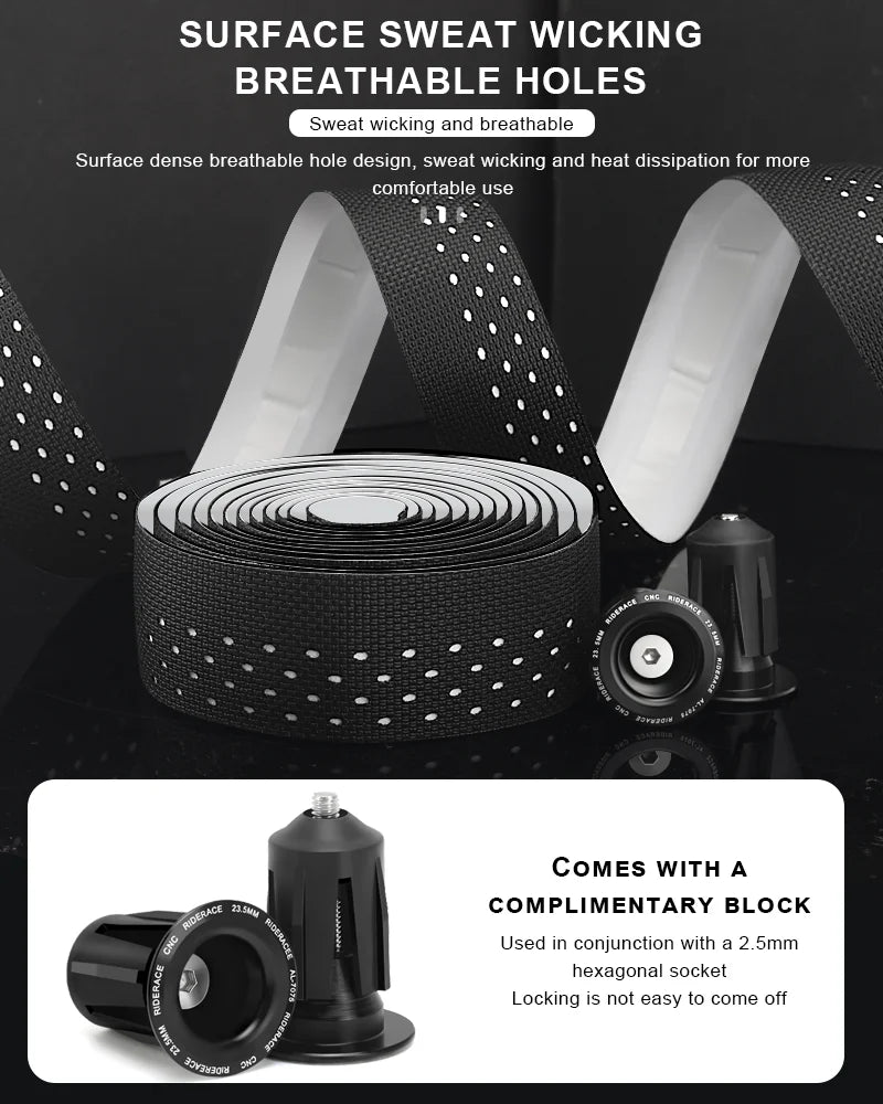 1 Pair Road Bike Handlebar Tape Shock Absorbing Ultralight Anti-Slip Wear-Resistant Strap Bicycle Handlebar Straps Comfortable