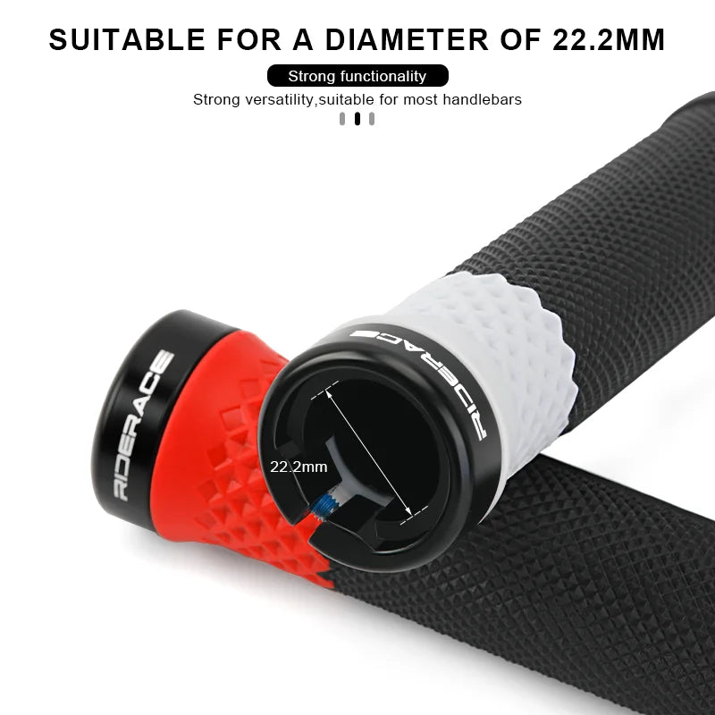 1Pair MTB Bicycle Handlebar Grips Rubber Anti-Skid Shock-Proof Comfortable Bike Handlebar Cover For 22.2mm Cycling Accessories