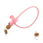 Bicycle Chain Lock With Keys Cute Dog MTB Road Bike Lock Anti-Theft Silicone Covered Cable For Cycling Helmet High Security