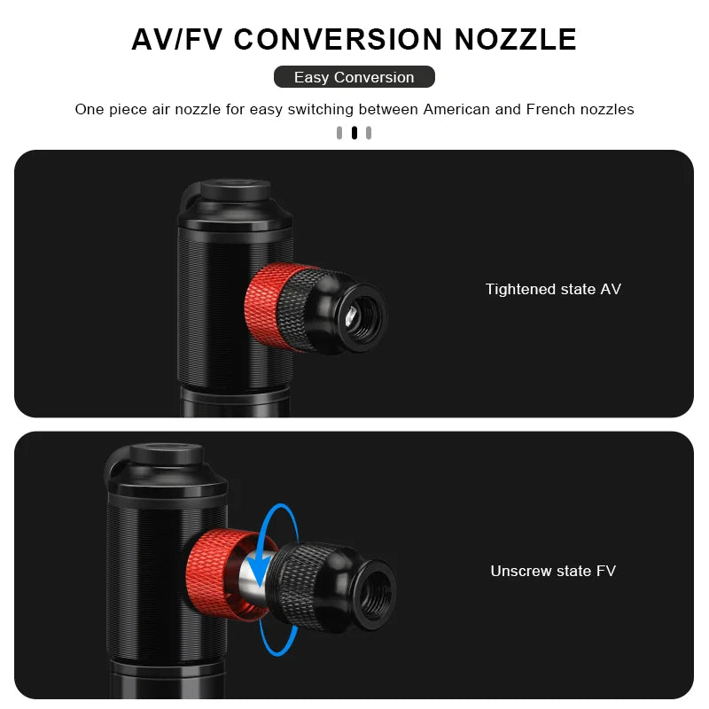 Mini Bike Pump Aluminum Alloy Portable Hand Tire Tube Inflator For Schrader Presta Valve AV FV MTB Road Bicycle CO2 Air Pump