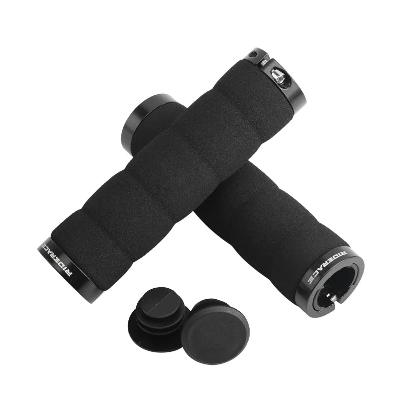 Bicycle Handlebar Cover High-Density Sponge Aluminum Alloy Lock Ring Mountain Bike Grip Ultraight Soft Anti-Skid Shock-Absorbing