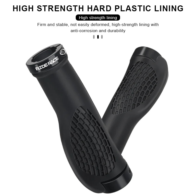 1 Pair Bicycle Grips Aluminum Alloy Dual Lock Ring Mountain Bike Handlebar Grips Ergonomic Comfortable Non-Slip Shockproof