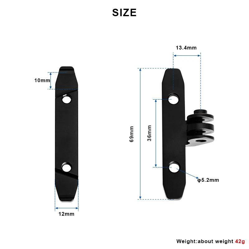 Bicycle Saddle Mount Tripod Holder Adapter Clamp Aluminum Alloy Bike Seat Rail Camera Mount For Gopro Hero Cycling Accessories