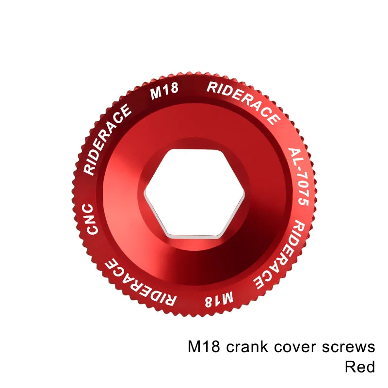 Bicycle Crank Arm Fixing Bolt Crankset Nut Aluminum Alloy MTB Bike Crank Cover Screw Cap M18 M20 Bolt For Shimano Crank Bolt Cap