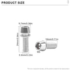 6Pcs Bicycle Stem Bolts M6X18mm Steel Hexagon Screw Disc Brake Caliper Bolts Bike Handlebar Screw With Washer Cycling Parts