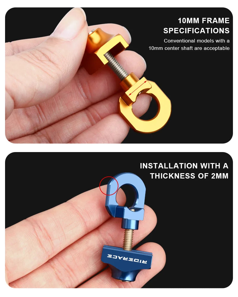 1/2Pcs Bicycle Chain Adjuster Tensioner Fastener Bike Chain Tensioner Pull Tight Screw Bolts For BMX Fixie Cycling Single Speed