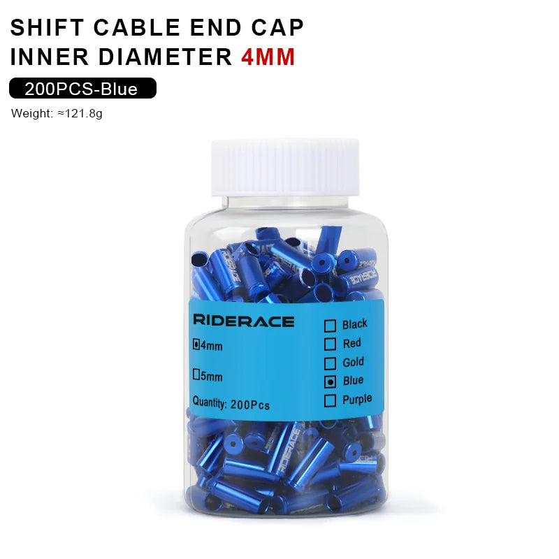 200Pcs Cnc Bike Derailleur Cable Housing End Cap Aluminum Alloy Bicycle Brake Cable Housing Cover Cycling Shift Line Cover