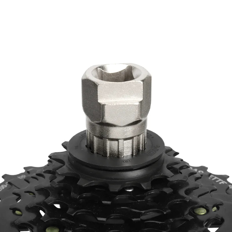 Bicycle Cassette Sprocket Remover 12 Teeth MTB Road Bike Rear Hub Cog Flywheel Extractor Socket Wrench Cycling Repair Tool