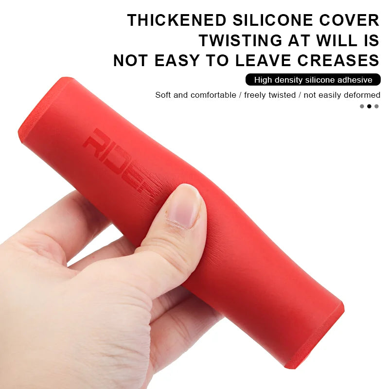 1Pair Bicycle Grips Silicone Sponge Soft Comfortable Mountain Bike Handlebar Cover Anti-Skid Shock-Absorbing MTB Accessories