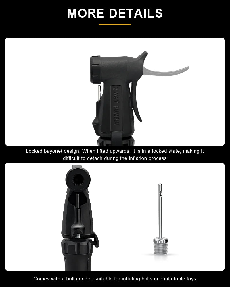 Portable Bicycle Pump Schrader Presta Valve MTB Road Bike Hand Air Pump Outdoor Riding Tire Inflator For Ball Cycling Equipment