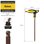 T25 2.5/3/4/5/6/8/10mm Bike Hex Key Allen Wrench T-Shaped Extended Plastic Handle With Double Ends Multifunctional Hand Tool