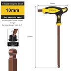 T25 2.5/3/4/5/6/8/10mm Bike Hex Key Allen Wrench T-Shaped Extended Plastic Handle With Double Ends Multifunctional Hand Tool