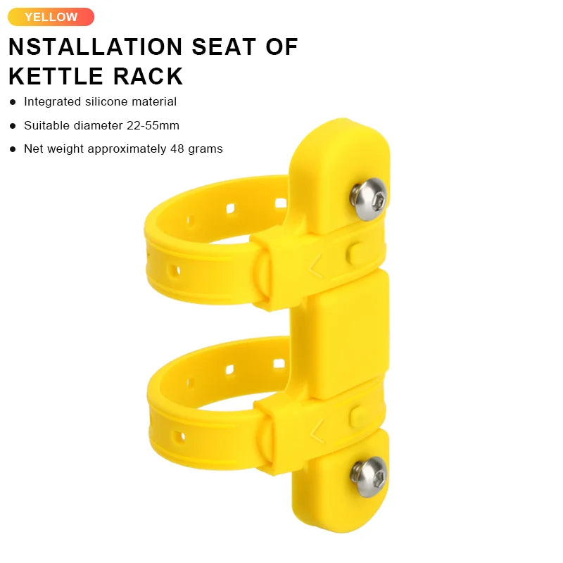 Bicycle Bottle Holder Mount Adapter Anti-Slip Adjustable Bike Water Bottle Stand Adapter Multifunctional For Seatpost Tube/Frame