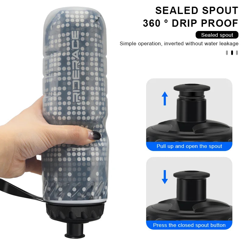 Bicycle Water Bottle Dual Layer Thermal Keep Hot Cold Portable MTB Road Bike Sport Water Bottle Outdoor Riding Cycling Equipment