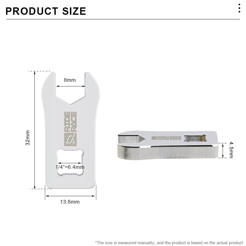 Bicycle Torque Wrench 8Mm Opening Head Bike Disc Brake Cable Spanner Screw Remover For 1/4 Head Wrench Cycling Repair Tool