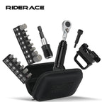 Portable Ratchet Wrench Kit Multifunction Socket Spanner Bicycle Ratchet Wrench Set Bike Chain Pin Remover Cycling Repair Tools