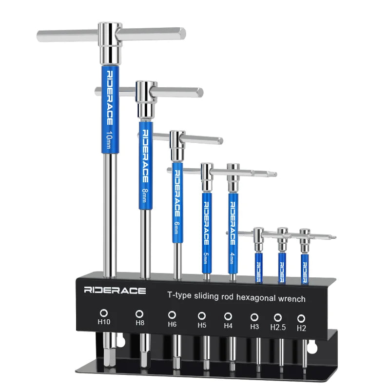 Professional Bicycle Allen Hex Key Wrench Lengthened T-shaped Wrench Hand Sturdy Durable Bike Repair Tool 2/2.5/3/4/5/6/8/10mm