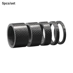 5pcs Carbon Fiber Bicycle Stem Front Fork Adjustment Spacer 28.6MM MTB Road Bike Headset Stem Carbon Fiber Washer Cycling Parts