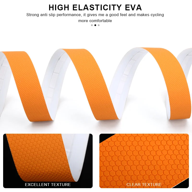 Road Bike Handlebar Tape With 2 Bar Plugs Non-Slip Shock Absorbing Bicycle Bar Tape PU EVA  Soft Comfortable Cycling Accessories