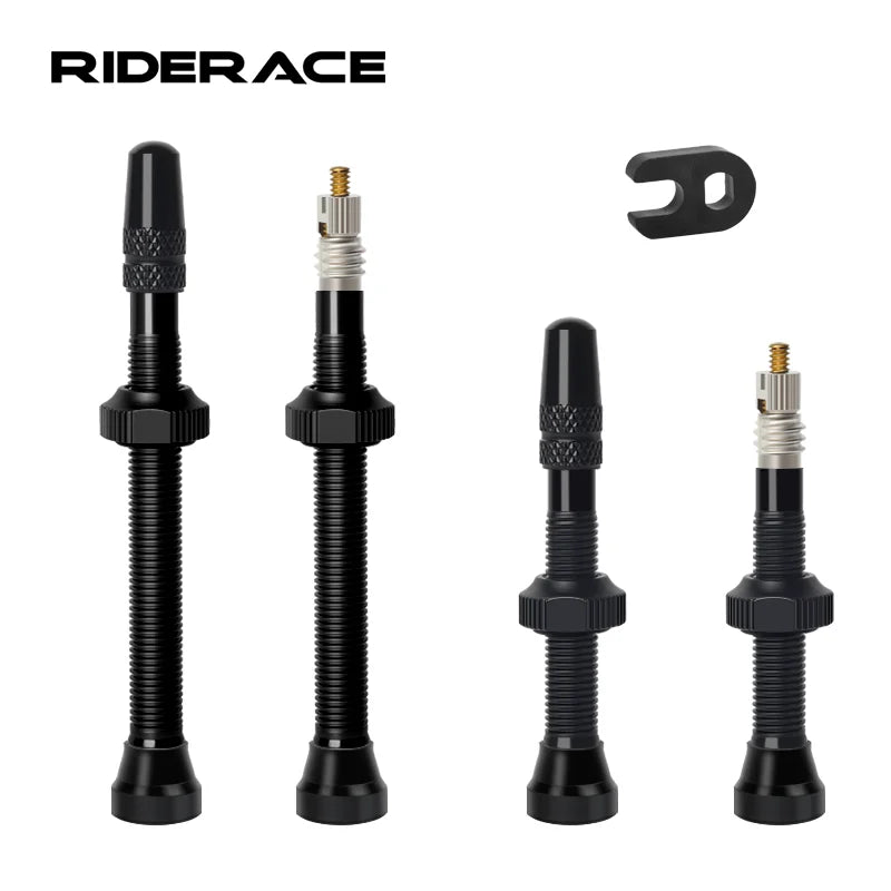 40/60mm Bike Tubeless Valve F/V Presta CNC Machined Anodized MTB Road Bicycle Tire Valves Tubeless Tire Nozzle Cap Cycling Parts
