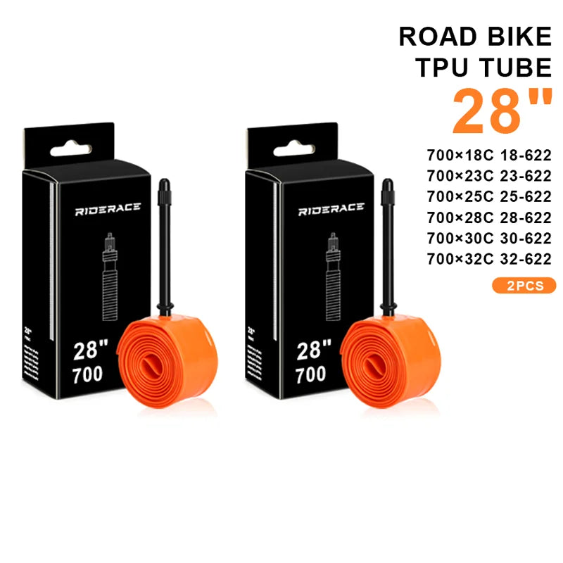 Bike Inner Tube 700Cx18 25 28 32 Ultralight TPU Material Road Bicycle Tire 65mm Length French Presta Valve Cycling Accessories
