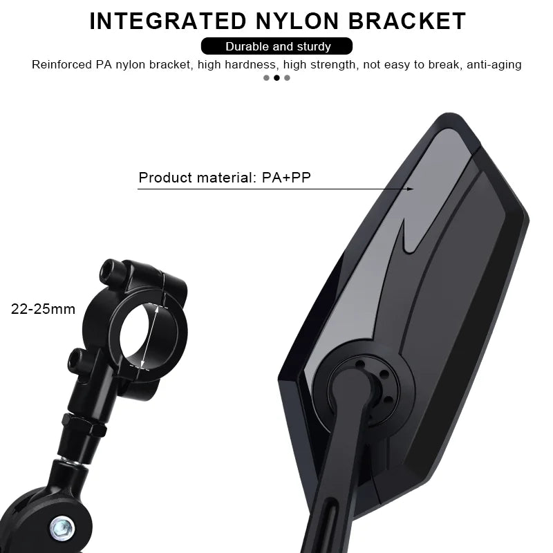 Bicyle Rear View Mirror Two-Color Wide Angle Reflector Clear Wide Range Bike Rearview Mirrors Cycling Flexible Left Right Mirror