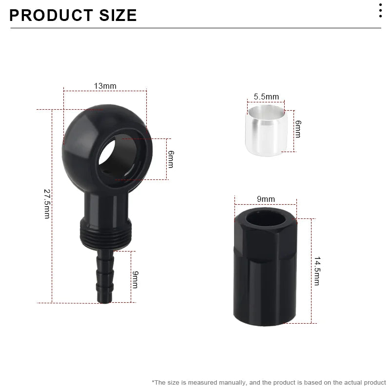 Bicycle Hydraulic Cable End Connector Banjo Set Aluminium Alloy MTB Bike Hydraulic Brake Banjo Fitting Oil Needle Olive Head