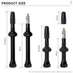 40/60mm Bike Tubeless Valve F/V Presta CNC Machined Anodized MTB Road Bicycle Tire Valves Tubeless Tire Nozzle Cap Cycling Parts