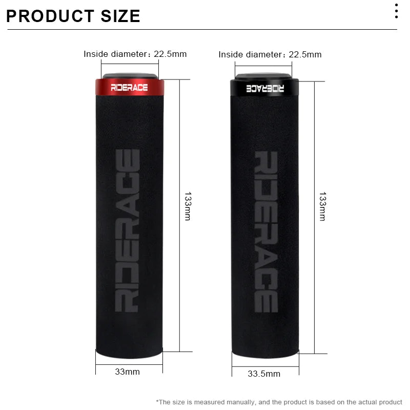 Bicycle Grips Ultralight Sponge Anti-Skid Shock-Absorbing Soft Bike Handlebar Grip Aluminum Locking Ring Cycling Accessories