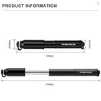 Portable Bike Pump With Hose Aluminum Alloy Bicycle Hand Air Pump Presta Schrader Valve Hand Inflator Cycling Accessories