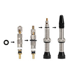 Bicycle Presta Tubeless Valve Core Kit Removable Aluminum Alloy Presta Valve Stem Caps Bike Tubeless Tire Valve Repair Tools