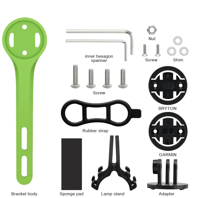 Bicycle Computer Mount Bracket Nylon Ultralight Bike Handlebar Stopwatch Speedometer Mount For Garmin Bryton Gopro Light Stand