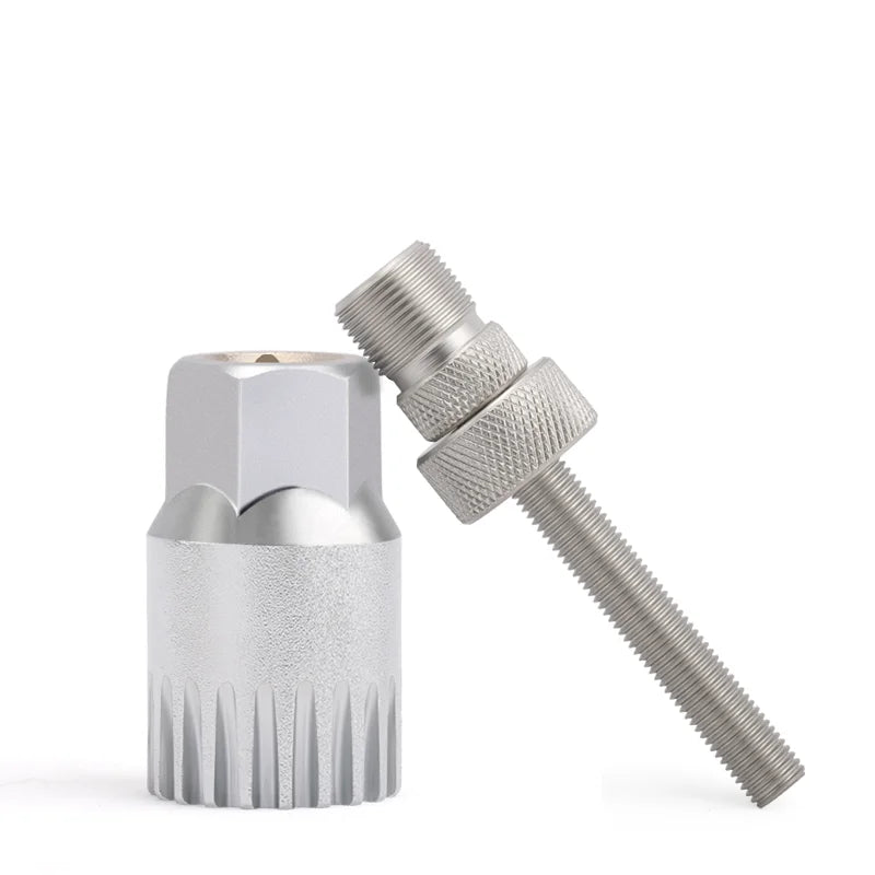 Bicycle Bottom Bracket Removal Tool 20 Teeth Square Hole Spline Sleeve Repair Tool Bike Remover Fixing Rod Anti-Drop Screw Tool