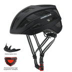 New Cycling Helmet With USB Rechargeable Tail Light Bike Safety Cap Lightweight Hollow Breathable Adjustable Bicycle Helmet